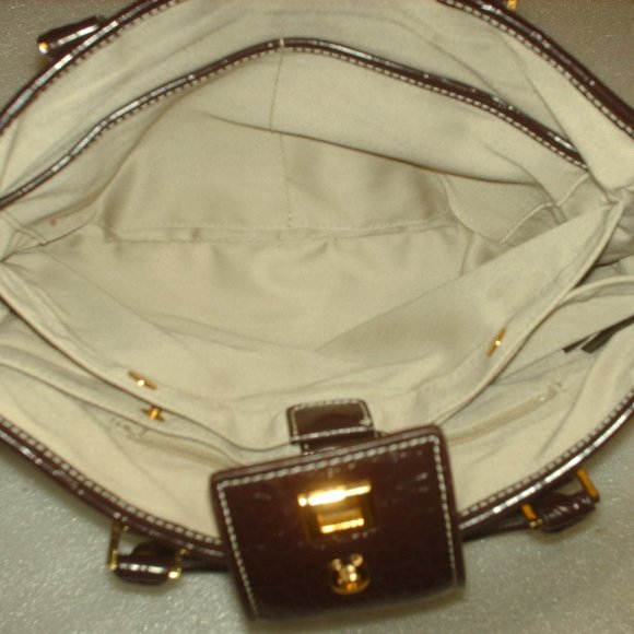 Etienne Aigner Bags Etienne Aigner Brown Alligator Print Purse